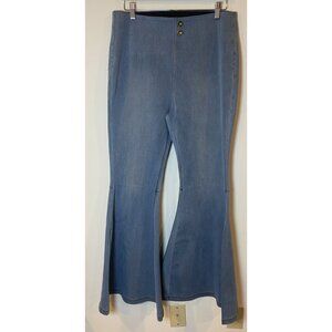 NWT Halara Pull On Stretch Jeans Bell Flare Extra Large XL New